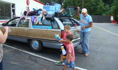 Smile after smile, Family Truckster is rolling again
