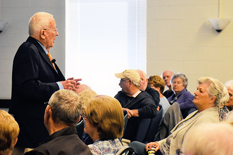 Author and forensic anthropologist Dr. Bill Bass speaks to area seniors