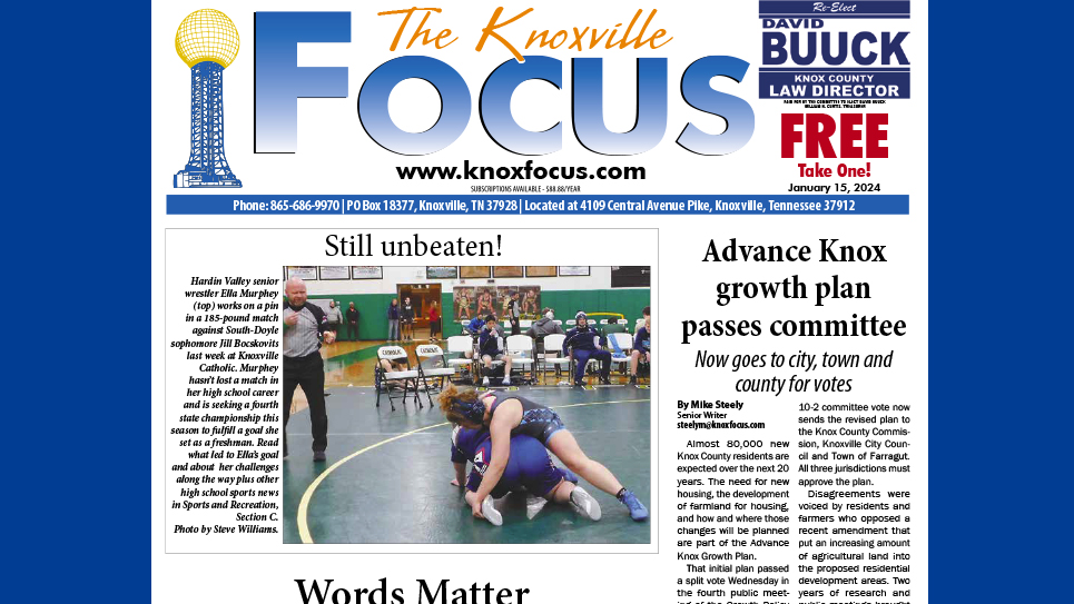 The Knoxville Focus for January 15, 2024