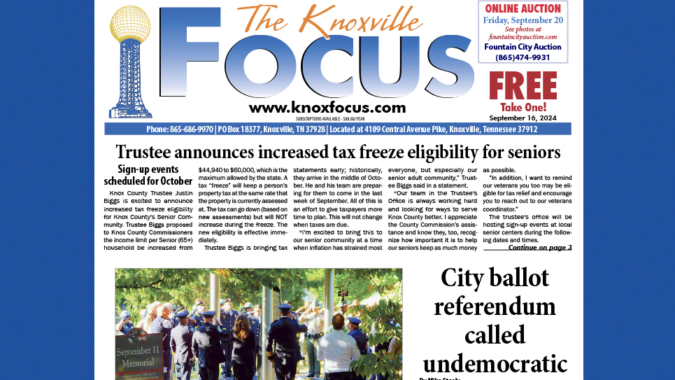 The Knoxville Focus for September 16, 2024