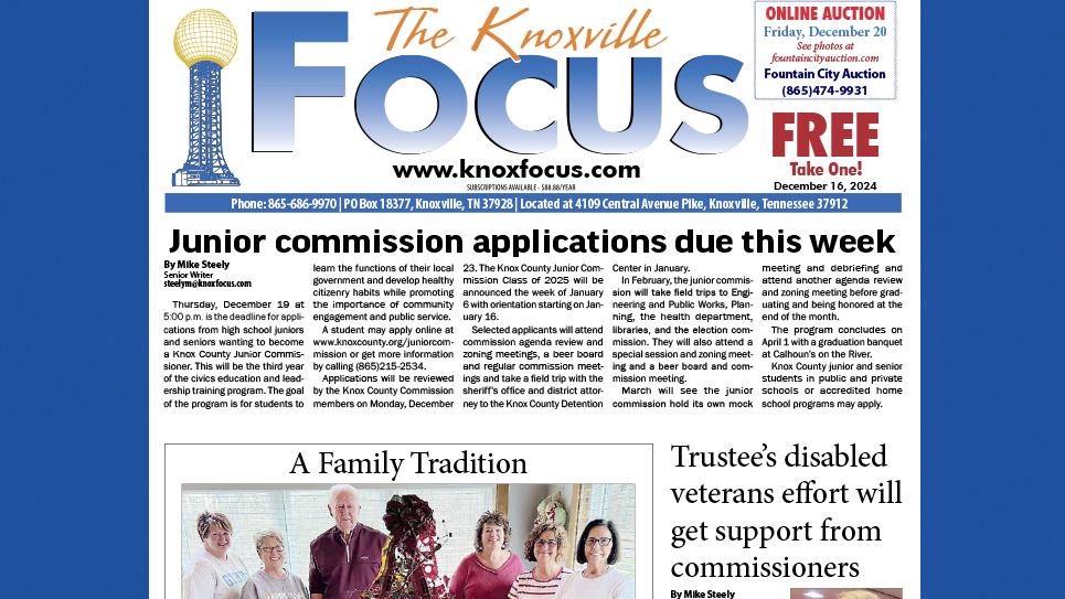 The Knoxville Focus for December 16, 2024