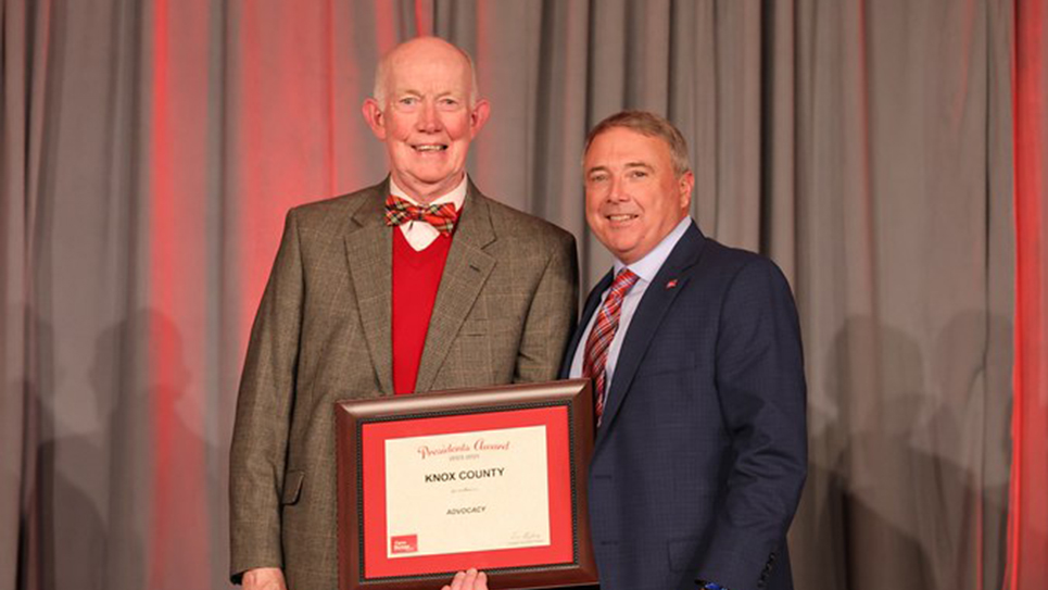 Knox County Farm Bureau Honored with President Award